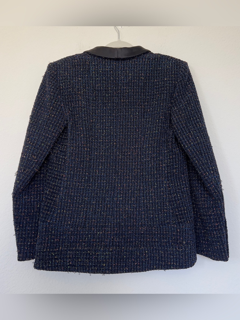 Chanel 19A NYC Egypt Wool Tweed Gripoix Blazer Jacket Navy Blue Green Pink NWT - Picture 5 of 16